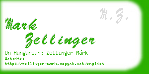 mark zellinger business card